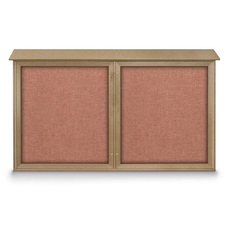 United Visual Products Open Faced Traditional Rounded Corkboard UV646ARC-GOLD-DRKSPR